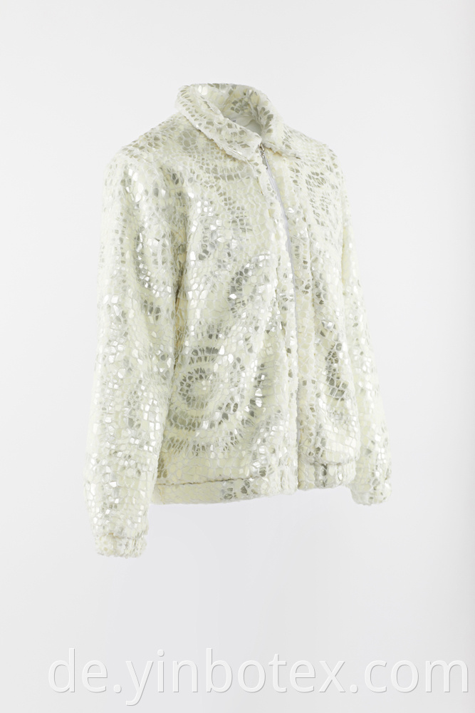 sequins fur jacket